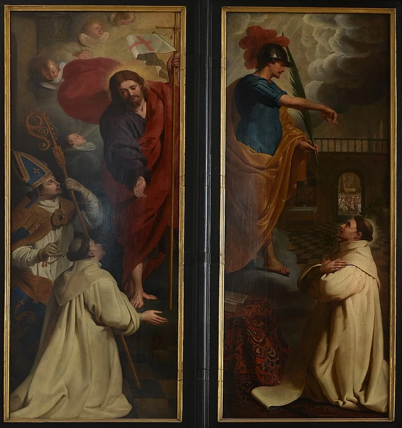 Norbertus come guerriero e Cristo con Norbertus - Sint, Janskerk (Mechelen)